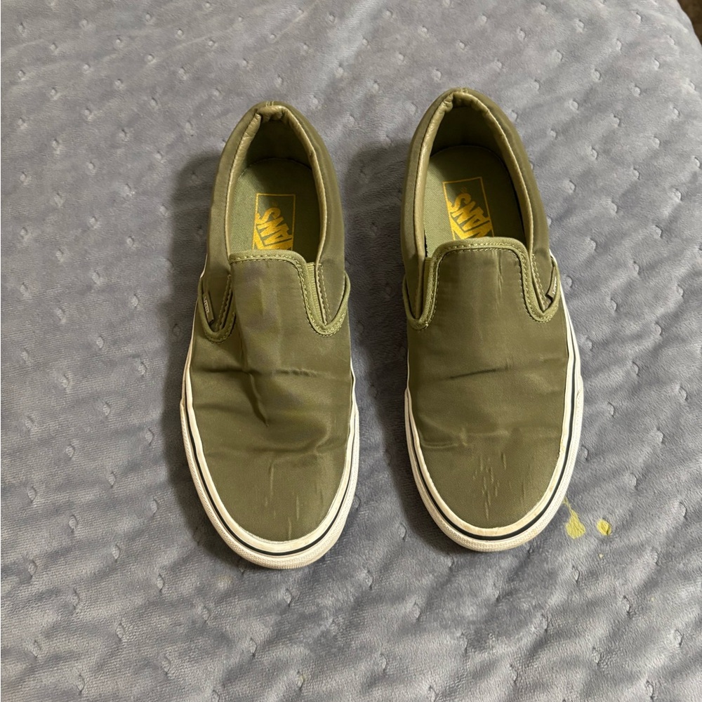 Vans Khaki Slip-On Shoes